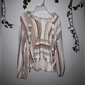 Boho cropped hoodie